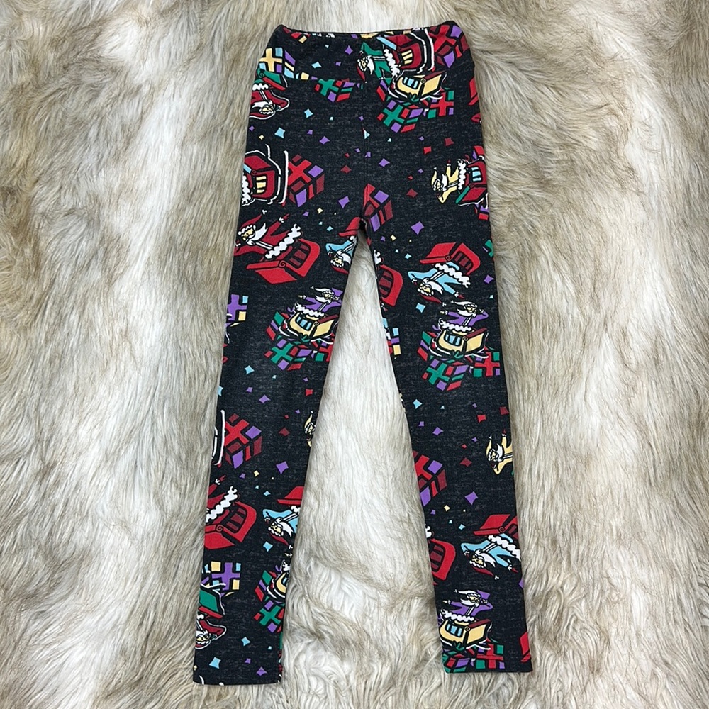 LuLaRoe Santa Christmas Leggings, L/XL